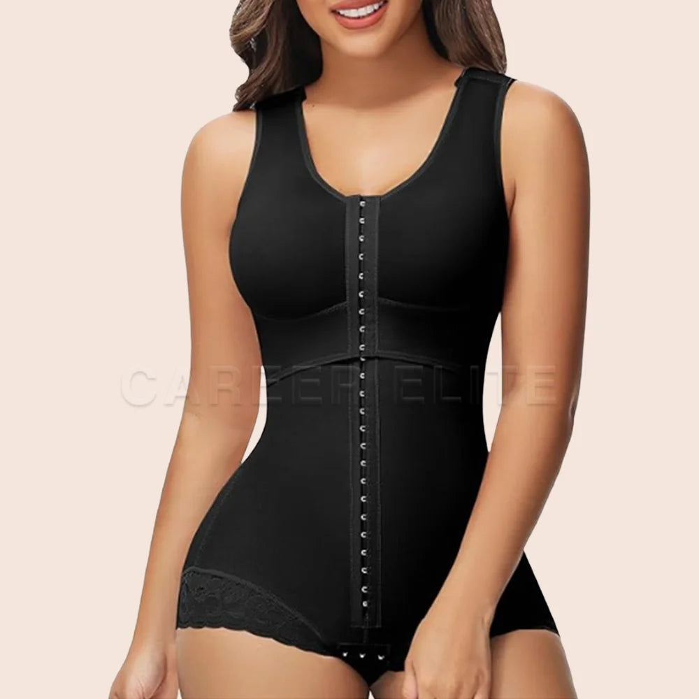 Fajas Colombianas Women's Bodysuit Tummy Control Bust Support Compression Shapewear for Postpartum Daily Wear Slimming Effect