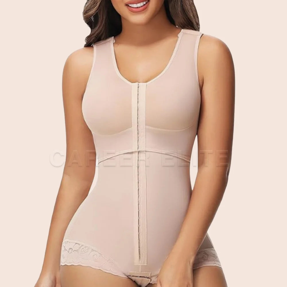 Fajas Colombianas Women's Bodysuit Tummy Control Bust Support Compression Shapewear for Postpartum Daily Wear Slimming Effect